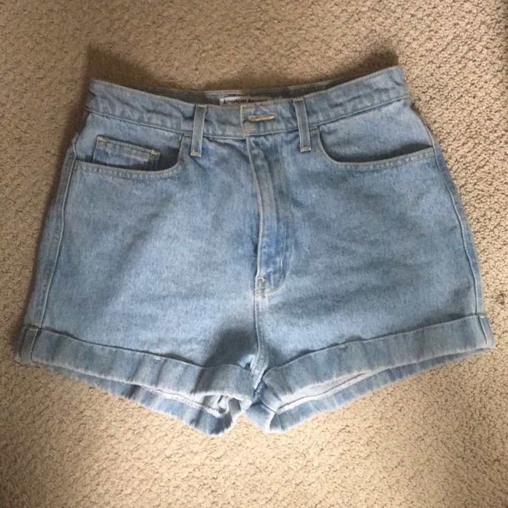 American Apparel High Waisted Denim Shorts
